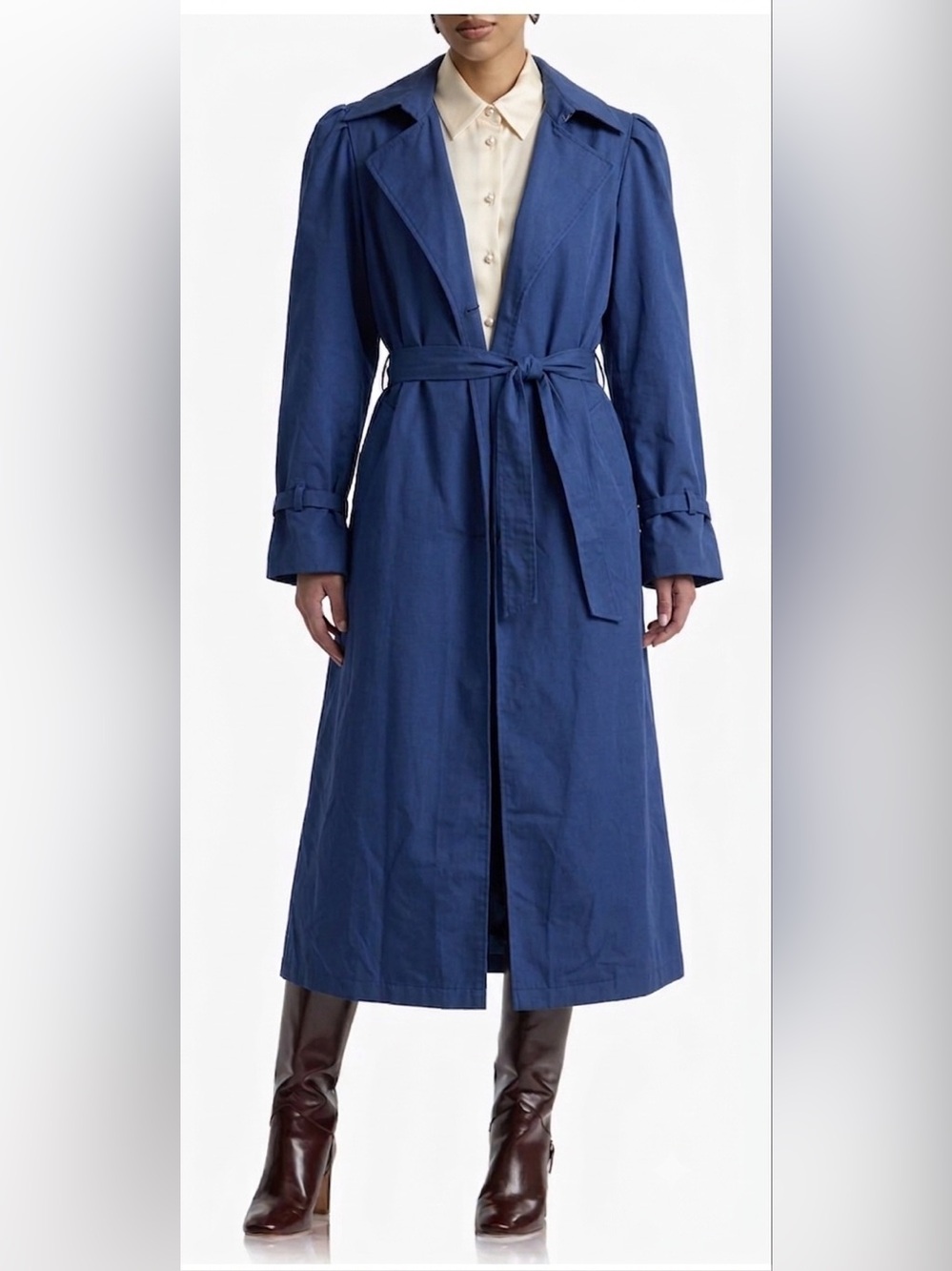 Saxton Hall Vintage Blue Trench Coat